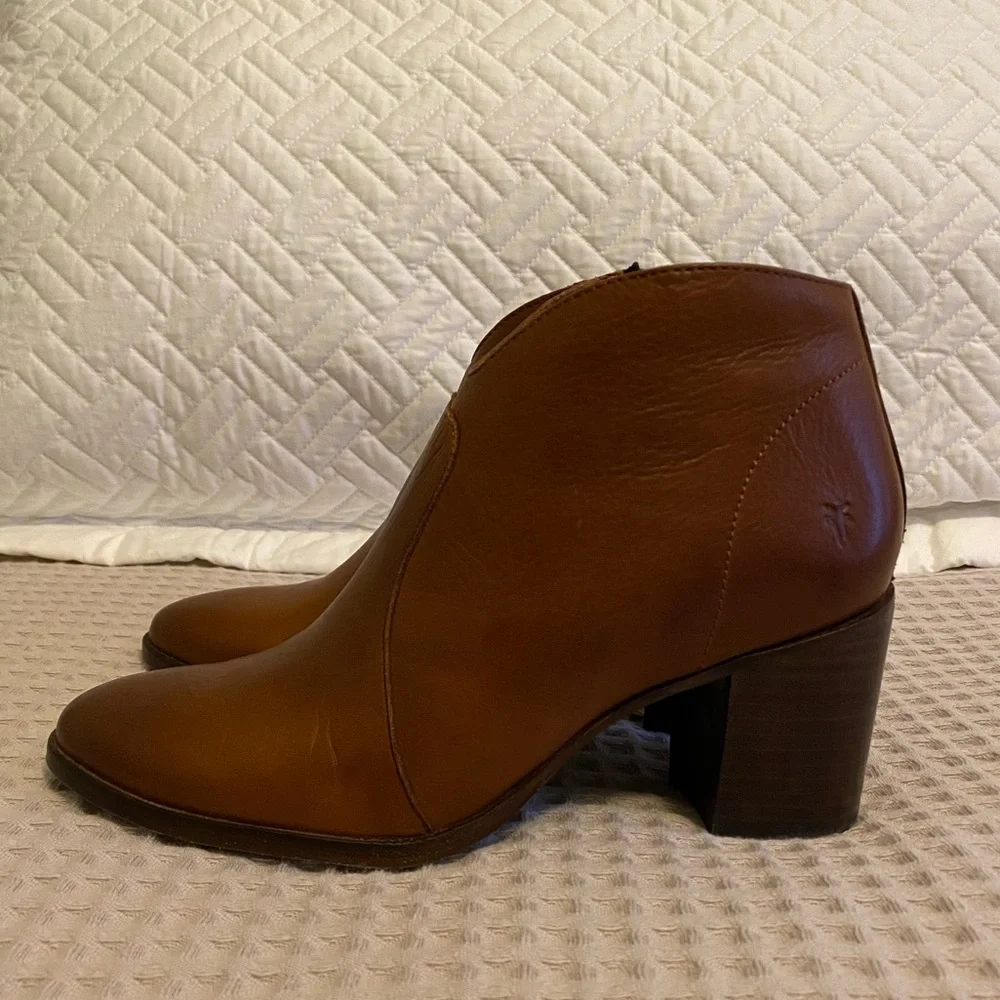 Frye Brown Leather Ankle Boots - Picture 5 of 13
